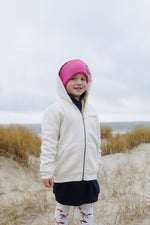 Lade dir das Bild in den Galerie-Viewer, Kids Hoodie Zipper Jacke, IVORY, Rainbow Sonne
