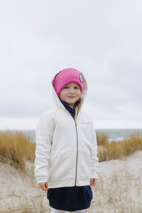 Kids Hoodie Zipper Jacke, IVORY, Rainbow Sonne