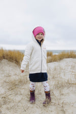 Lade dir das Bild in den Galerie-Viewer, Kids Hoodie Zipper Jacke, IVORY, Rainbow Sonne
