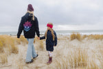 Lade dir das Bild in den Galerie-Viewer, Kids Hoodie Zipper Jacke, Navy, Rainbow-Sonne
