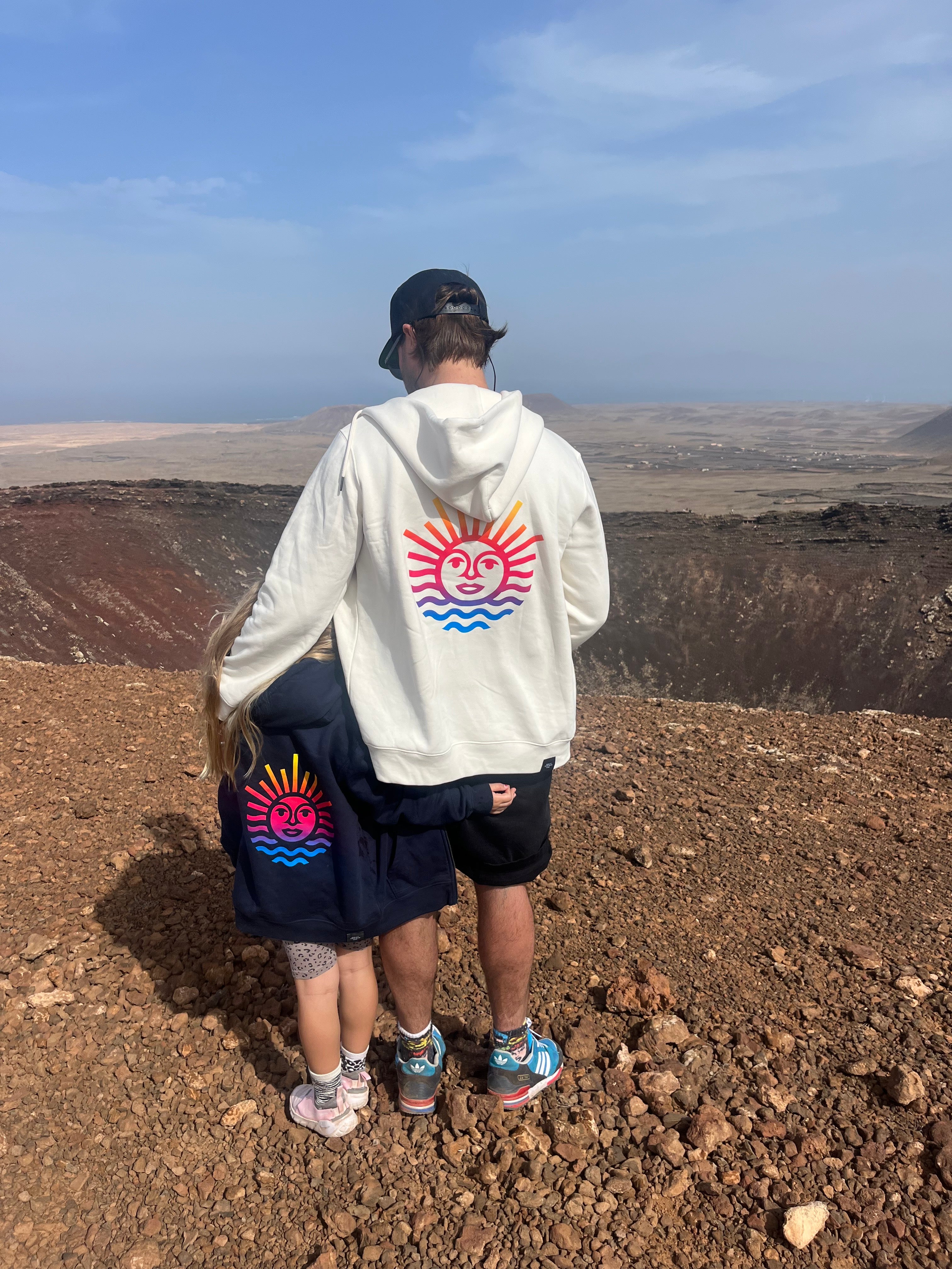 Hoodie IVORY mit Rainbow Sonne, UNISEX